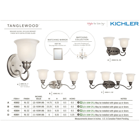 A large image of the Kichler 45904 The Kichler Tanglewood Collection from the Kichler Catalog.