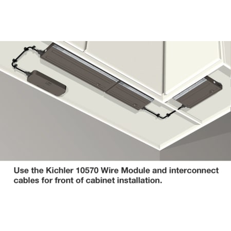 A large image of the Kichler 1206727 Install at the front of cabinets with optional wire module