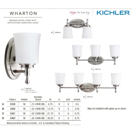 A large image of the Kichler 5360 Kichler Wharton Collection