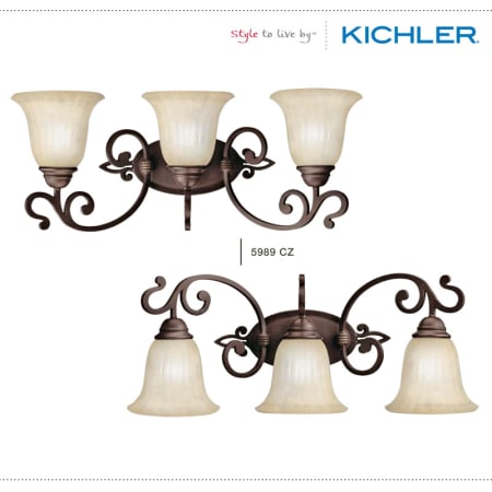 A large image of the Kichler 6894 The Wilton Collection can be installed with the glass up or down.