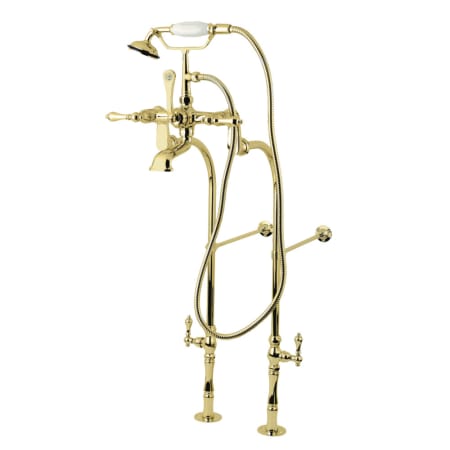 A large image of the Kingston Brass CCK103T Polished Brass