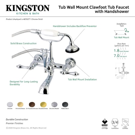 A large image of the Kingston Brass AE551T Alternate Image
