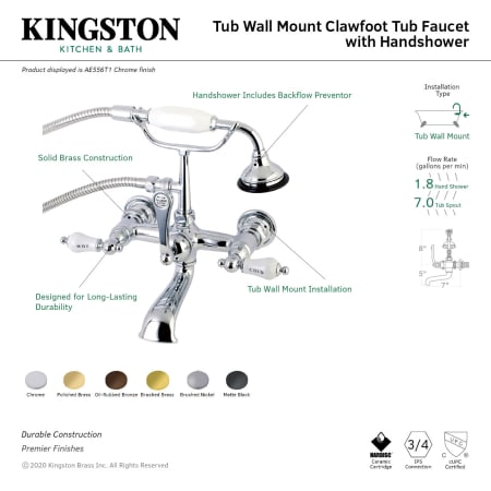 A large image of the Kingston Brass AE555T Alternate Image