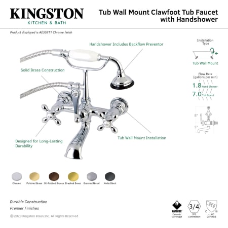 A large image of the Kingston Brass AE557T Alternate Image