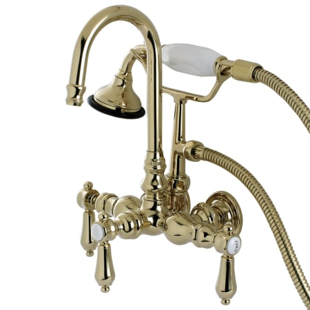 A large image of the Kingston Brass AE7TBAL Polished Brass