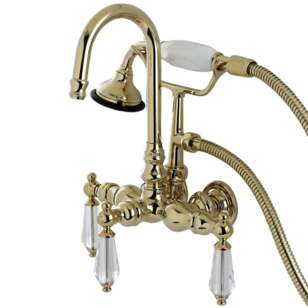A large image of the Kingston Brass AE7TWLL Polished Brass