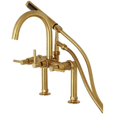 A large image of the Kingston Brass AE810.DL Brushed Brass