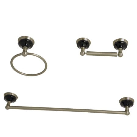 A large image of the Kingston Brass BAK911248 Brushed Nickel