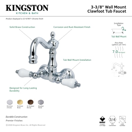 A large image of the Kingston Brass CC1075T Alternate Image