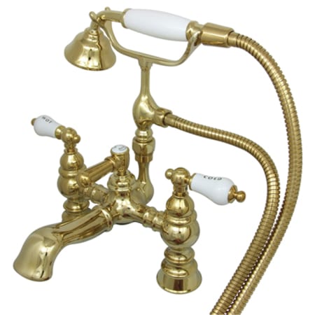 A large image of the Kingston Brass CC1154T Polished Brass
