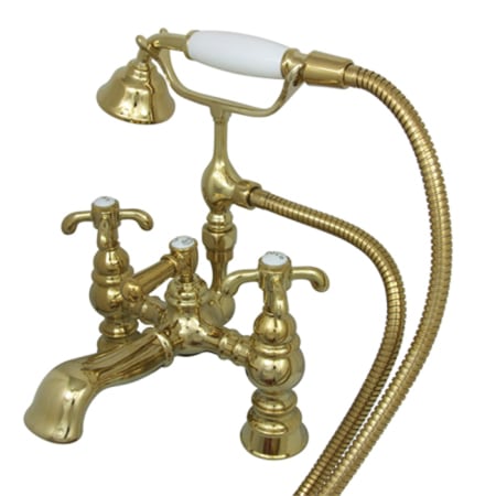A large image of the Kingston Brass CC1158T Polished Brass