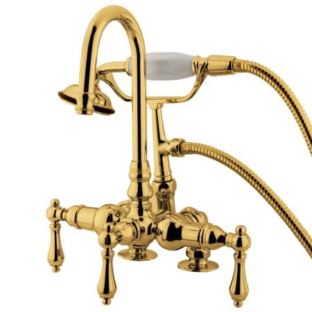 A large image of the Kingston Brass CC13T Polished Brass