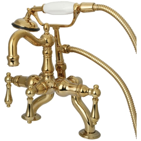 A large image of the Kingston Brass CC2008T Polished Brass