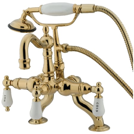 A large image of the Kingston Brass CC2010T Polished Brass