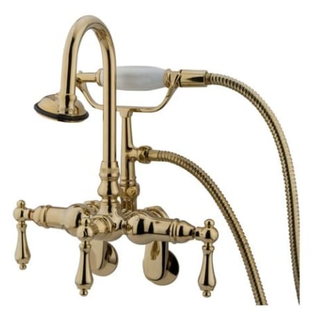 A large image of the Kingston Brass CC302T Polished Brass