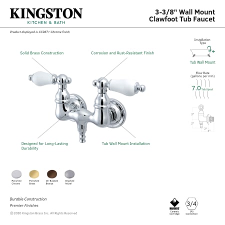 A large image of the Kingston Brass CC35T Alternate Image