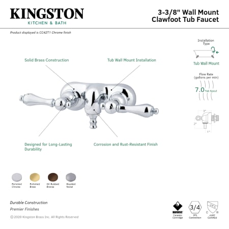 A large image of the Kingston Brass CC41T Alternate Image