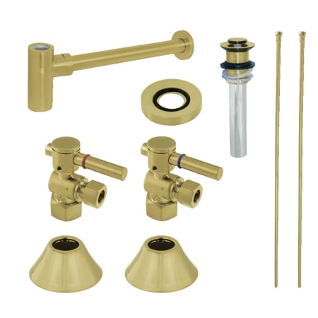 A large image of the Kingston Brass CC4310.DLVKB30 Brushed Brass