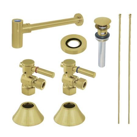 A large image of the Kingston Brass CC4310.DLVOKB30 Brushed Brass