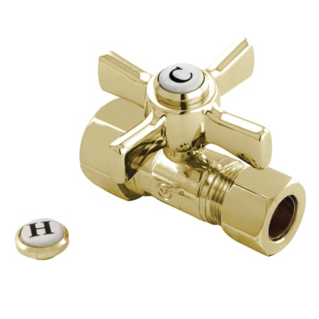 A large image of the Kingston Brass CC4445.ZX Polished Brass