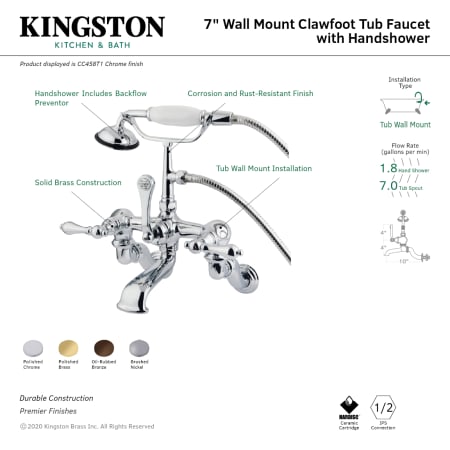 A large image of the Kingston Brass CC457T Alternate Image