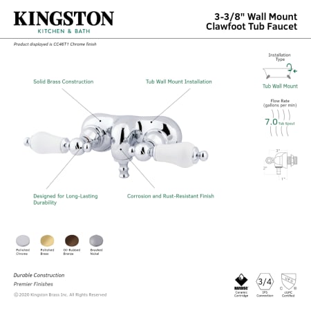 A large image of the Kingston Brass CC45T Alternate Image