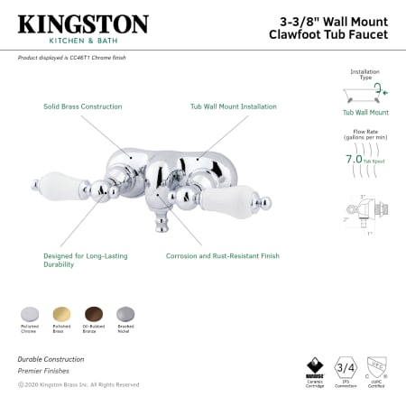 A large image of the Kingston Brass CC46T Alternate Image