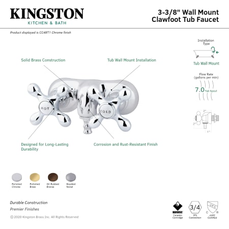 A large image of the Kingston Brass CC47T Alternate Image
