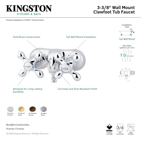 A large image of the Kingston Brass CC48T Alternate Image