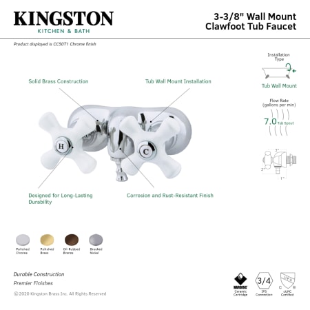 A large image of the Kingston Brass CC50T Alternate Image