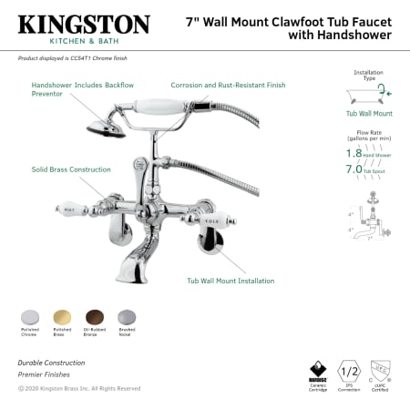A large image of the Kingston Brass CC53T Alternate Image