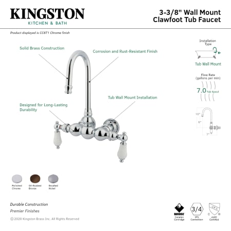 A large image of the Kingston Brass CC5T Alternate Image