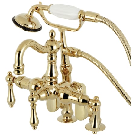 A large image of the Kingston Brass CC6014T Polished Brass