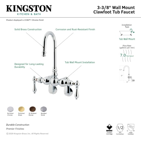 A large image of the Kingston Brass CC81T Alternate Image
