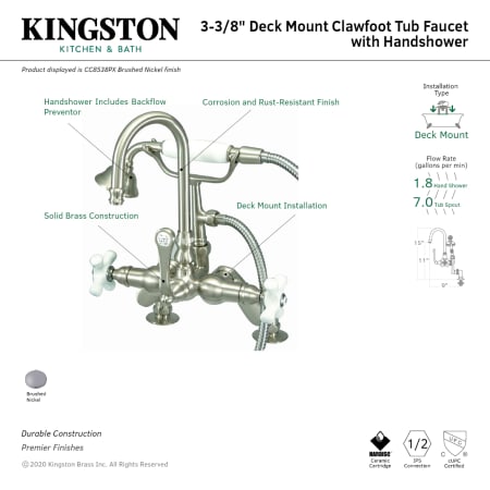 A large image of the Kingston Brass CC853.PX Alternate Image