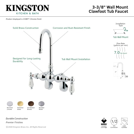 A large image of the Kingston Brass CC85T Alternate Image