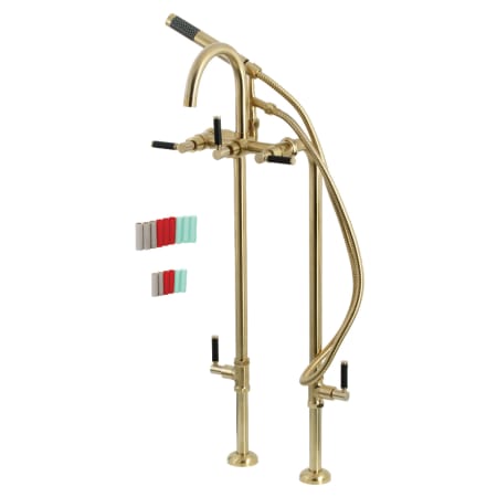 A large image of the Kingston Brass CCK810.DKL Brushed Brass