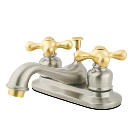 A large image of the Kingston Brass GKB60.AX Brushed Nickel / Polished Brass