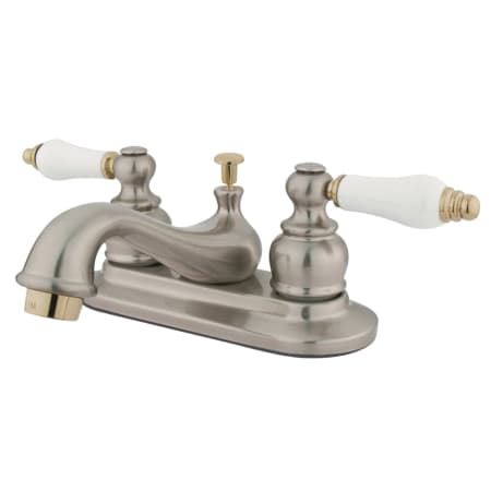 A large image of the Kingston Brass GKB60.B Brushed Nickel / Polished Brass