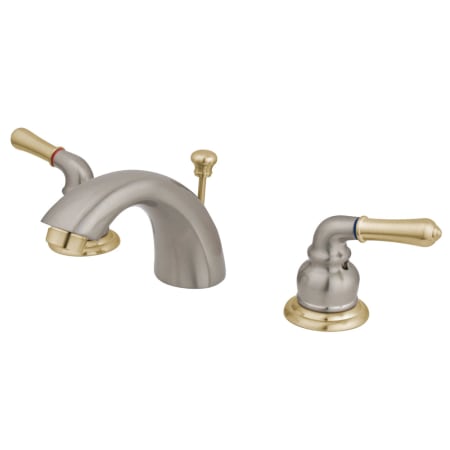 A large image of the Kingston Brass GKB95 Brushed Nickel / Polished Brass