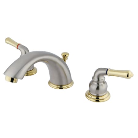 A large image of the Kingston Brass GKB96 Brushed Nickel / Polished Brass