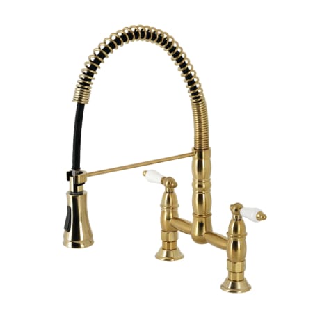 A large image of the Kingston Brass GS127.PL Brushed Brass