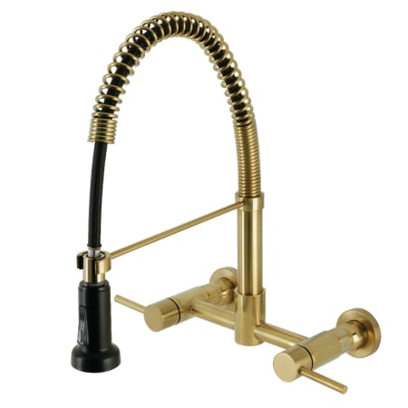 A large image of the Kingston Brass GS818.DL Brushed Brass