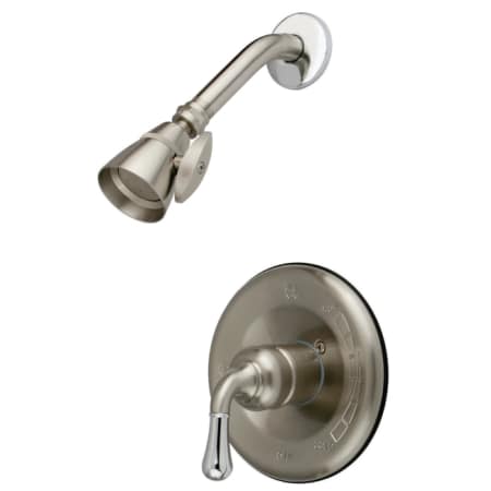 A large image of the Kingston Brass KB163.SO Satin Nickel / Polished Chrome