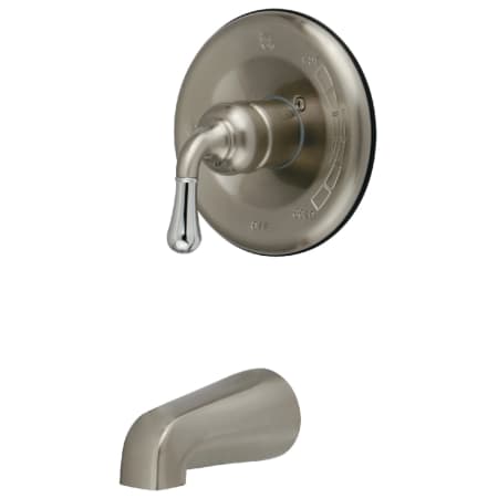 A large image of the Kingston Brass KB163.TO Satin Nickel / Polished Chrome