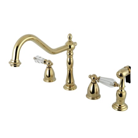 A large image of the Kingston Brass KB179.WLLBS Polished Brass