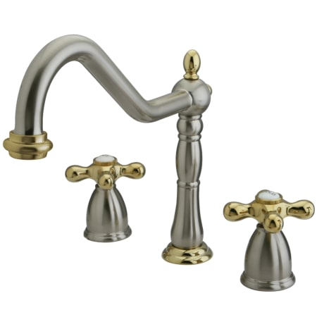 A large image of the Kingston Brass KB179.AXLS Brushed Nickel/Polished Brass