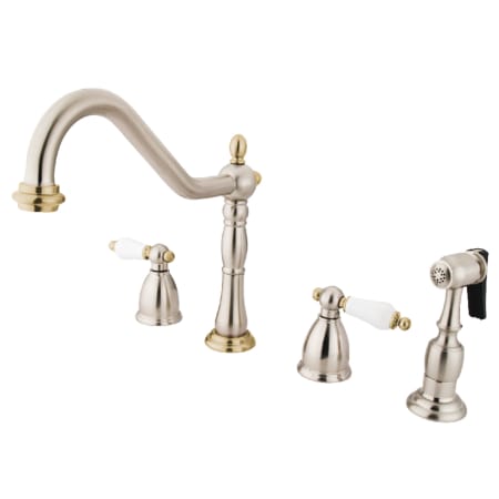 A large image of the Kingston Brass KB179.PLBS Brushed Nickel/Polished Brass