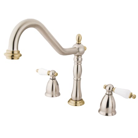 A large image of the Kingston Brass KB179.PLLS Brushed Nickel/Polished Brass