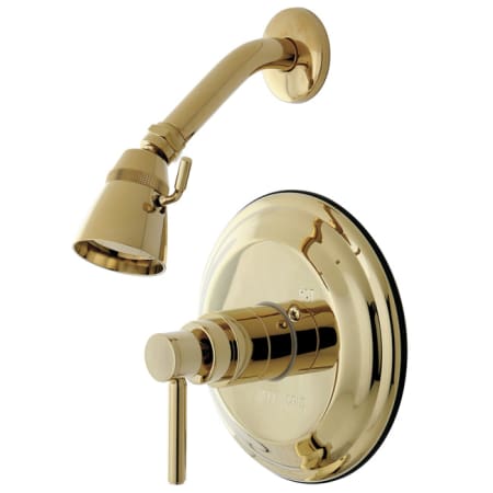 A large image of the Kingston Brass KB263.DLSO Polished Brass